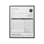 Zwart Modern Business Offerte Factuurformulieren Notitieblok (Linkerzijde)