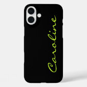 Zwart Modern Casual Monogram Gepersonaliseerd Case-Mate iPhone Case (Achterkant)
