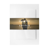 Zwart Modern Chique Ultra Minimale Foto Bruiloft Uitnodigingen Wikkel (Voorkant Voorbeeld)