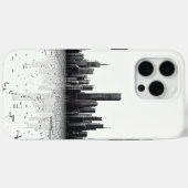 Zwart Modern Cityscape Stedelijke Architectuur Case-Mate iPhone Case (Achterkant (horizontaal))