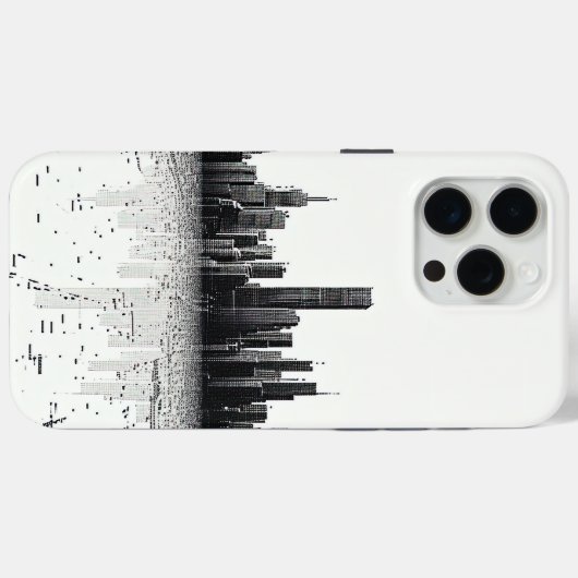 Zwart Modern Cityscape Stedelijke Architectuur Case-Mate iPhone Case (Achterkant (horizontaal))