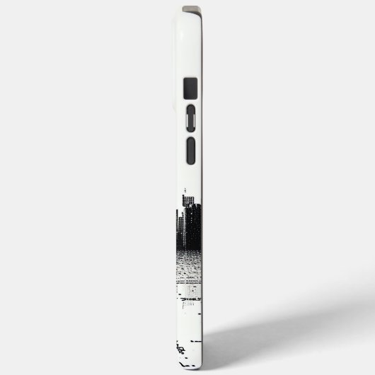 Zwart Modern Cityscape Stedelijke Architectuur Case-Mate iPhone Case (Achterkant / Links)