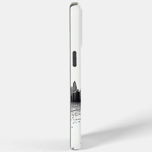 Zwart Modern Cityscape Stedelijke Architectuur Case-Mate iPhone Case (Achterkant / Rechts)