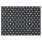Zwart Modern Custom School Logo Pattern Afstuderen Tafelkleed (Voorkant (Horizontaal))