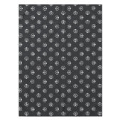 Zwart Modern Custom School Logo Pattern Afstuderen Tafelkleed (Voorkant)