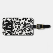 Zwart Modern Designer Bagagelabel (Voorkant horizontaal)