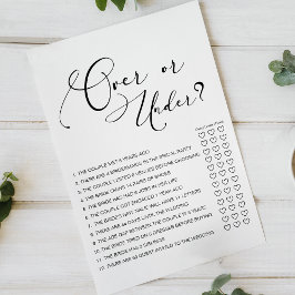 Zwart Modern Eenvoudig Script Bruids Huwelijksspel Flyer