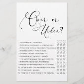 Zwart Modern Eenvoudig Script Bruidsspel Over Onde Flyer (Voorkant)