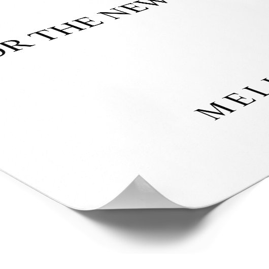 Zwart Modern Eenvoudig Script Bruiloft Advies & We Poster (Hoek)