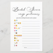 Zwart Modern Eenvoudig Script Game Emoji Pictionar (Voorkant)