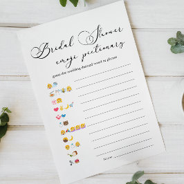 Zwart Modern Eenvoudig Script Game Emoji Pictionar