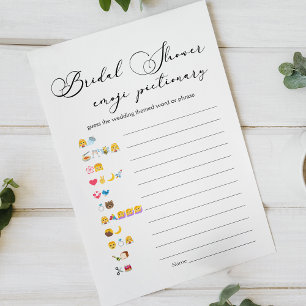 Zwart Modern Eenvoudig Script Game Emoji Pictionar