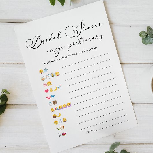 Zwart Modern Eenvoudig Script Game Emoji Pictionar