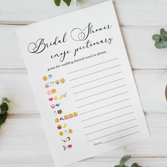 Zwart Modern Eenvoudig Script Game Emoji Pictionar (Creator heeft geüpload)