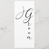 Zwart Modern Eenvoudig Script Gereserveerde Zitpla Menu (Voorkant)