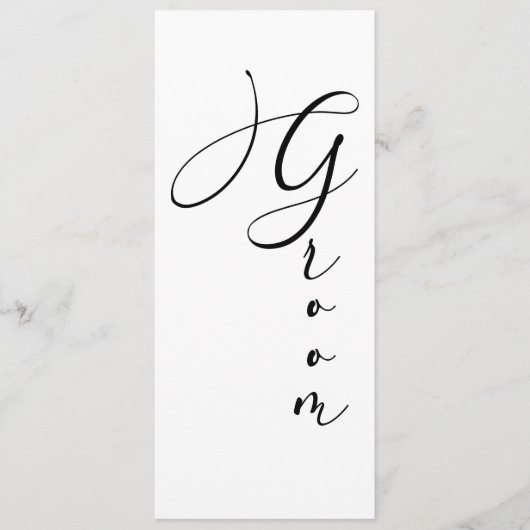 Zwart Modern Eenvoudig Script Gereserveerde Zitpla Menu (Voorkant)