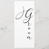 Zwart Modern Eenvoudig Script Gereserveerde Zitpla Menu (Achterkant)