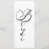 Zwart Modern Eenvoudig Script Gereserveerde Zitpla Menu (Achterkant)