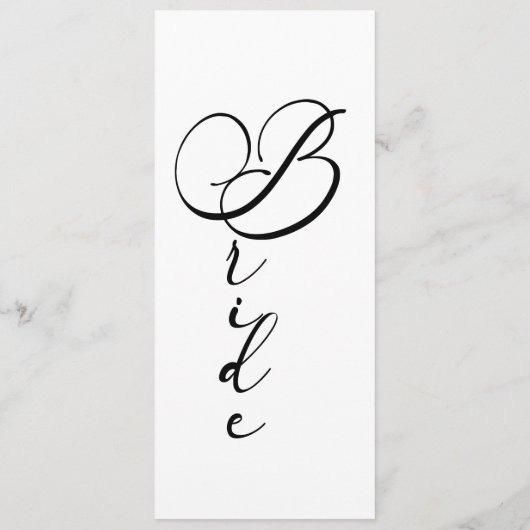 Zwart Modern Eenvoudig Script Gereserveerde Zitpla Menu (Achterkant)