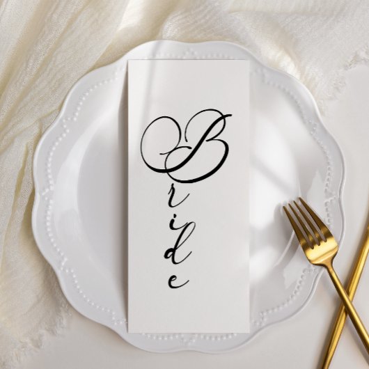 Zwart Modern Eenvoudig Script Gereserveerde Zitpla Menu