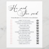 Zwart Modern Eenvoudig Script spel Hij zei dat ze  (Voorkant)