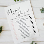 Zwart Modern Eenvoudig Script spel Hij zei dat ze 