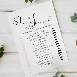 Zwart Modern Eenvoudig Script spel Hij zei dat ze 