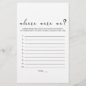 Zwart Modern eenvoudig script spel waar we waren Flyer (Voorkant)