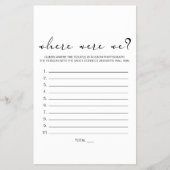 Zwart Modern eenvoudig script spel waar we waren Flyer (Voorkant)