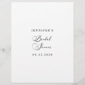 Zwart Modern Eenvoudig Script Vrijgezellenfeest Bi (Achterkant)