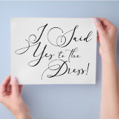 Zwart Modern eenvoudig script zeg ja tegen de jurk Flyer (Hand)