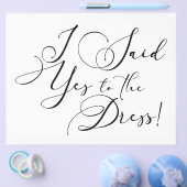 Zwart Modern eenvoudig script zeg ja tegen de jurk Flyer (Enkel)