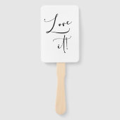 Zwart Modern eenvoudig script zeg ja tegen de jurk Handwaaier (Voorkant)