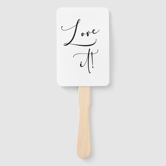 Zwart Modern eenvoudig script zeg ja tegen de jurk Handwaaier (Voorkant)