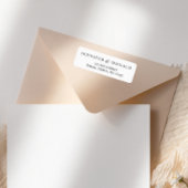 Zwart Modern eenvoudig scriptadres Etiket