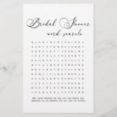 Zwart Modern Eenvoudig Vrijgezellenfeest Spel Woor (Voorkant)