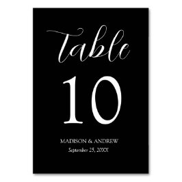 Zwart Modern Elegance Bruiloft Kaart