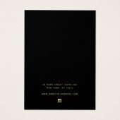 Zwart Modern Elegant Oorbel Display Kaart (Achterkant)