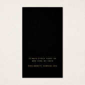 Zwart Modern Elegant Oorbel Ketting Display Visitekaartje (Achterkant)