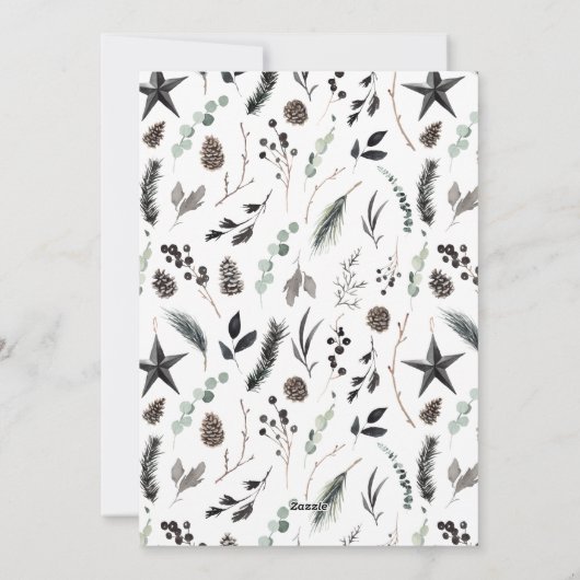 Zwart modern elegant script Kerstmulti-foto Feestdagenkaart (Achterkant)