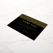 Zwart Modern Folie foto dank u kaart (Gedraaid)