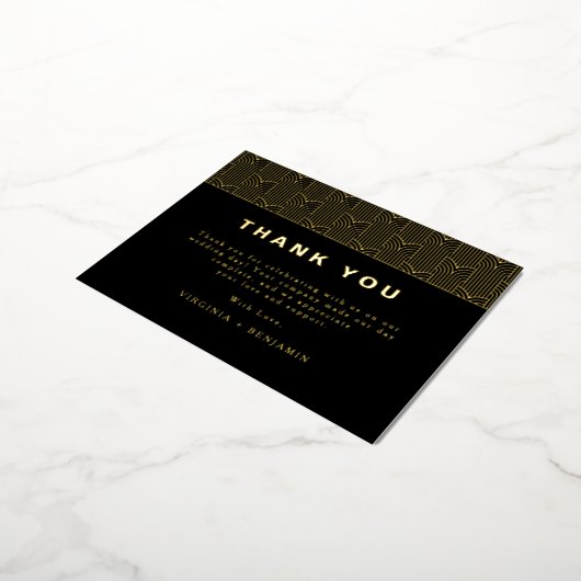 Zwart Modern Folie foto dank u kaart (Gedraaid)