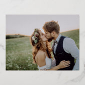 Zwart Modern Folie foto dank u kaart (Achterkant)