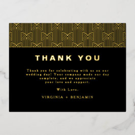 Zwart Modern Folie foto dank u kaart