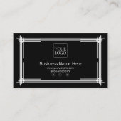 Zwart Modern Formeel Business Café Koffie Klantenkaartje (Voorkant)