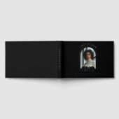 Zwart Modern Foto Afstuderen Zilver Gastenboek (Volledig)