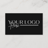 Zwart Modern Foto Logo Professioneel Visitekaartje (Achterkant)
