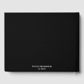 Zwart Modern gastenboek | Aangepaste vakantiewonin (Achterkant)