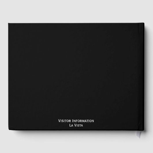 Zwart Modern gastenboek | Aangepaste vakantiewonin (Achterkant)