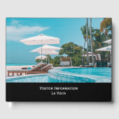 Zwart Modern gastenboek | Aangepaste vakantiewonin (Voorkant)